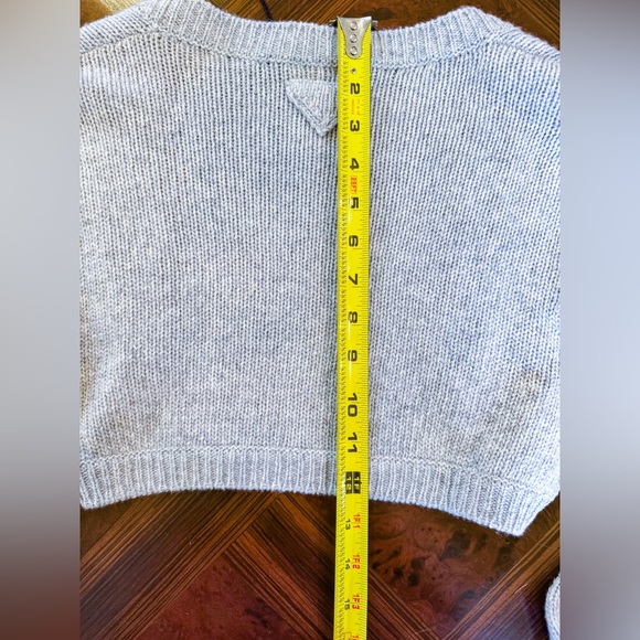 NWT Prada Cashmere Wool Bolero Sweater in Marmo Gray Size 40 (US 4) - Picture 12 of 13